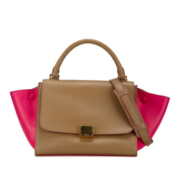 CELINE Beige Leather Shoulder Bag - Picture 1 of 8